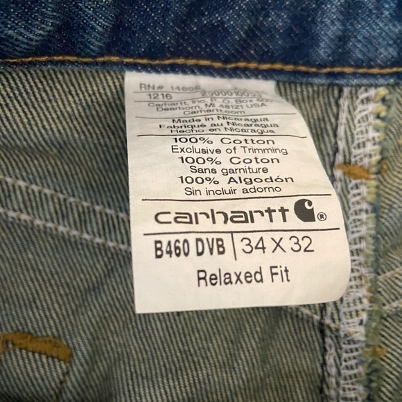 Men! Carhartt Relaxed Fit Jeans Medium Wash size 34 - Picture 9 of 9